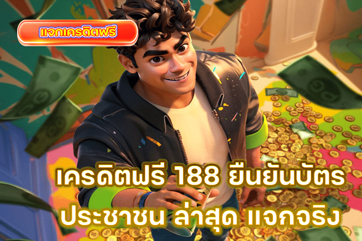 เครดิตฟรี 188 ยืนยันบัตรประชาชน ล่าสุด แจกจริง แค่ยืนยันตัวตน รับเลยไม่ต้องฝาก