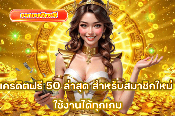 เครดิตฟรี 50 ล่าสุด สำหรับสมาชิกใหม่ ใช้งานได้ทุกเกม